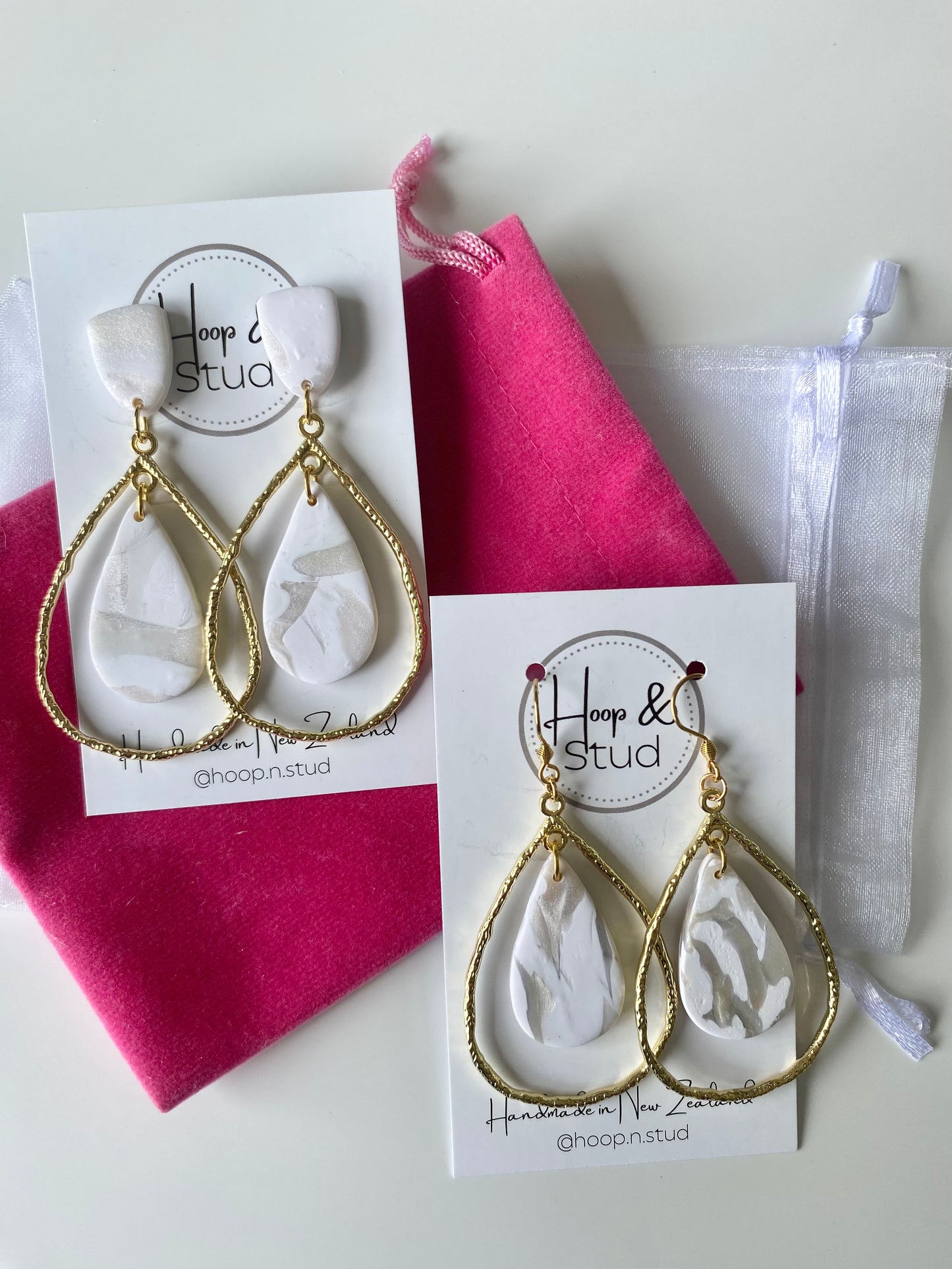 Pearl marble teardrop