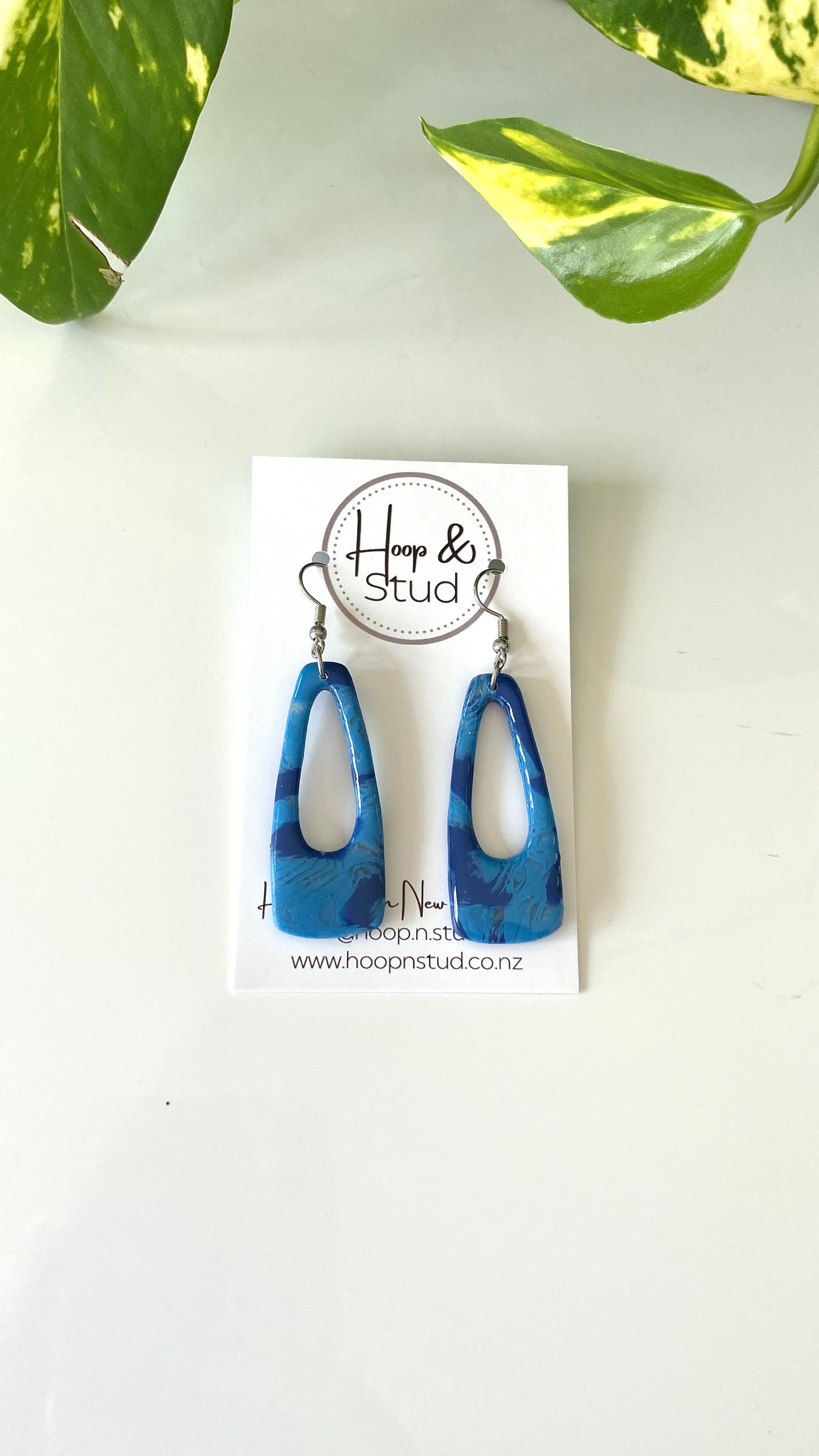 Marbled Navy earrings