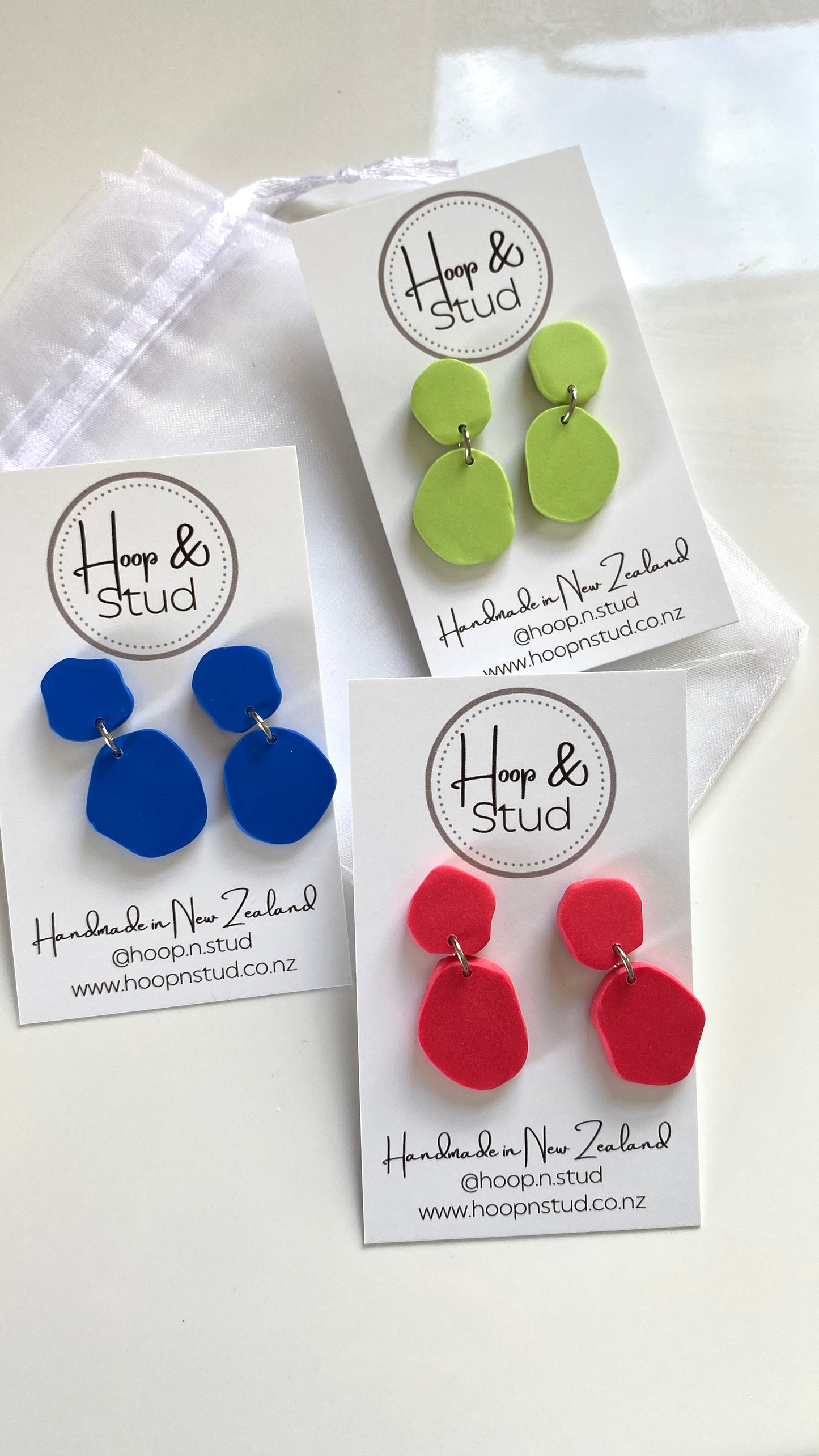 Bright organic earrings