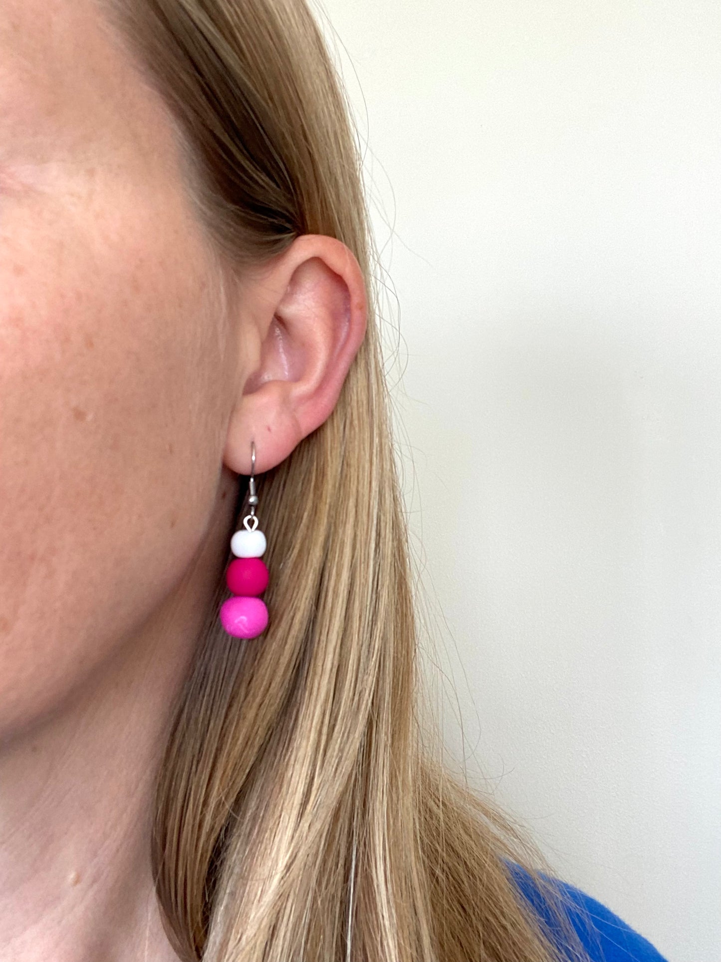 Triple bead earring