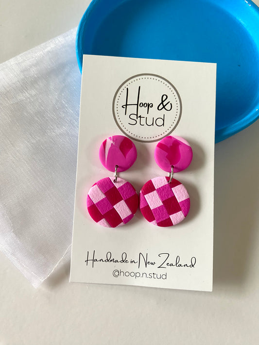 Pink mixed earrings