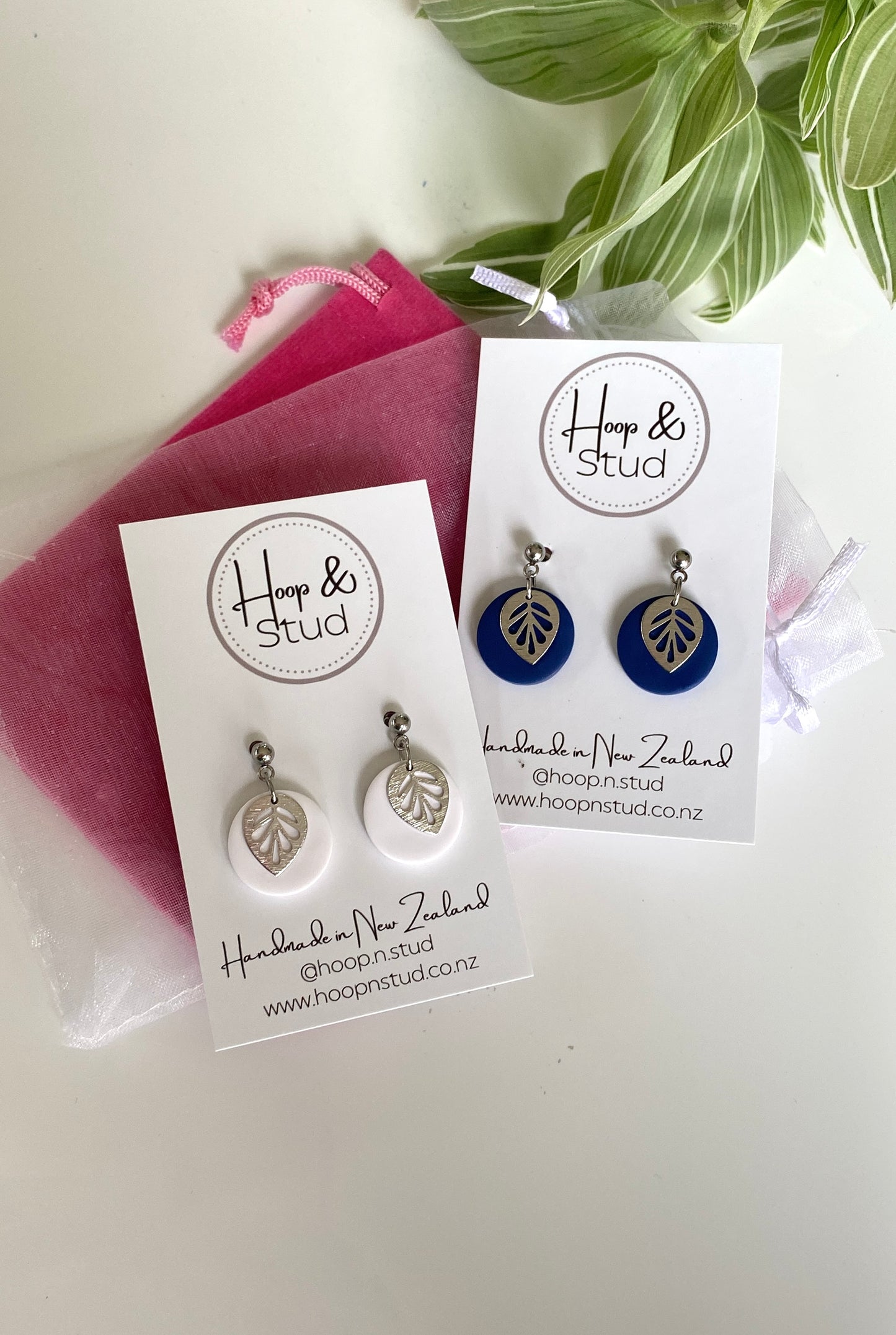 Petite leaf charm dangles