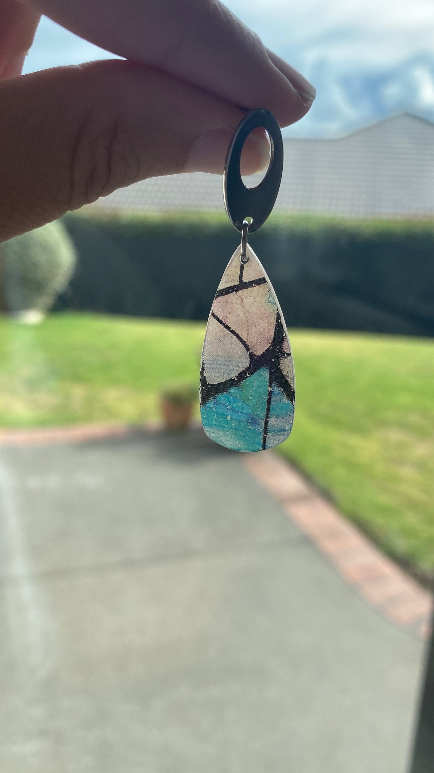 Stained glass teardrops
