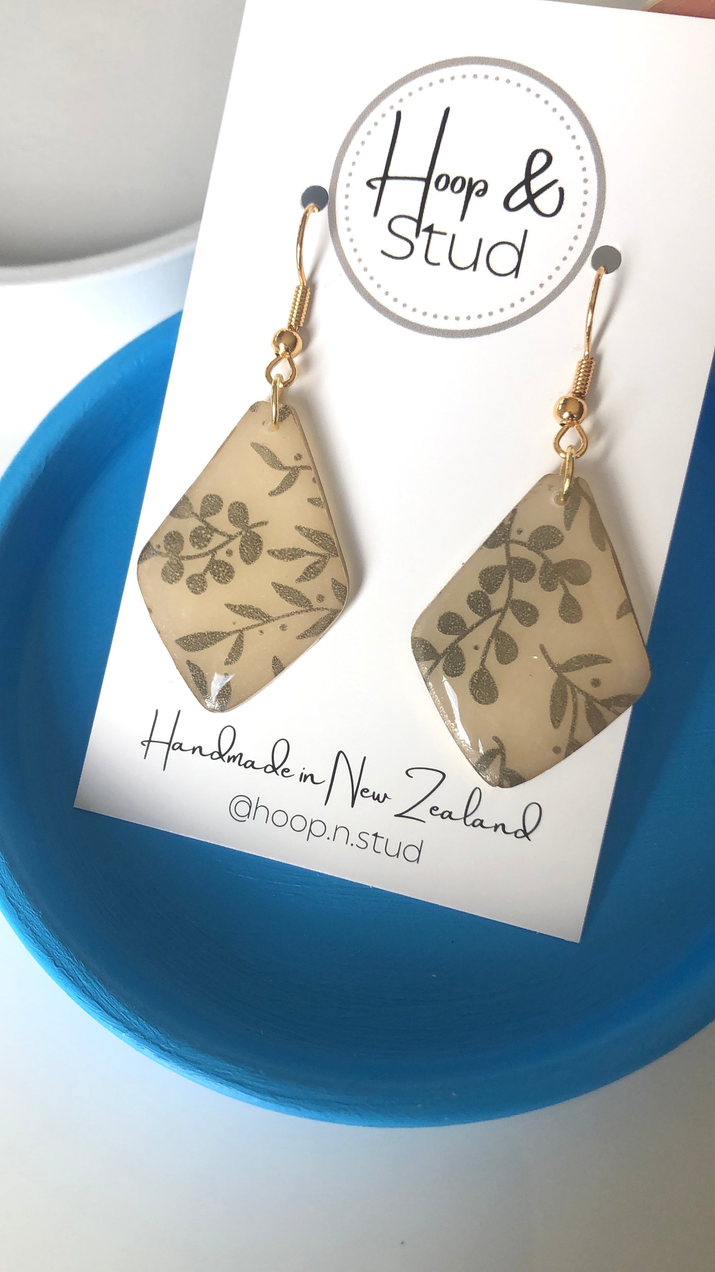 Transparent double drop earrings