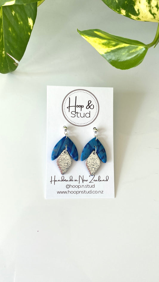 Marbled Navy earrings