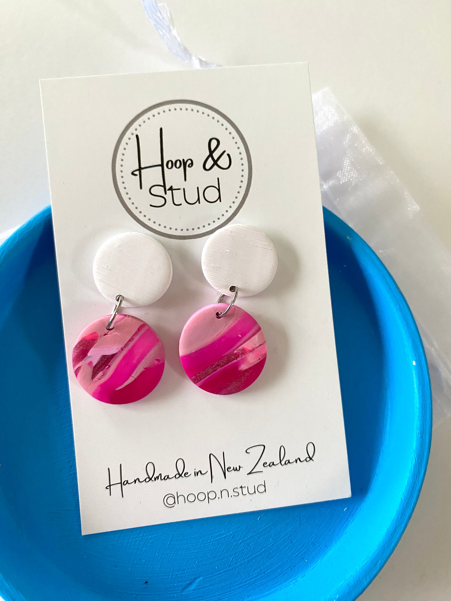Pink mixed earrings