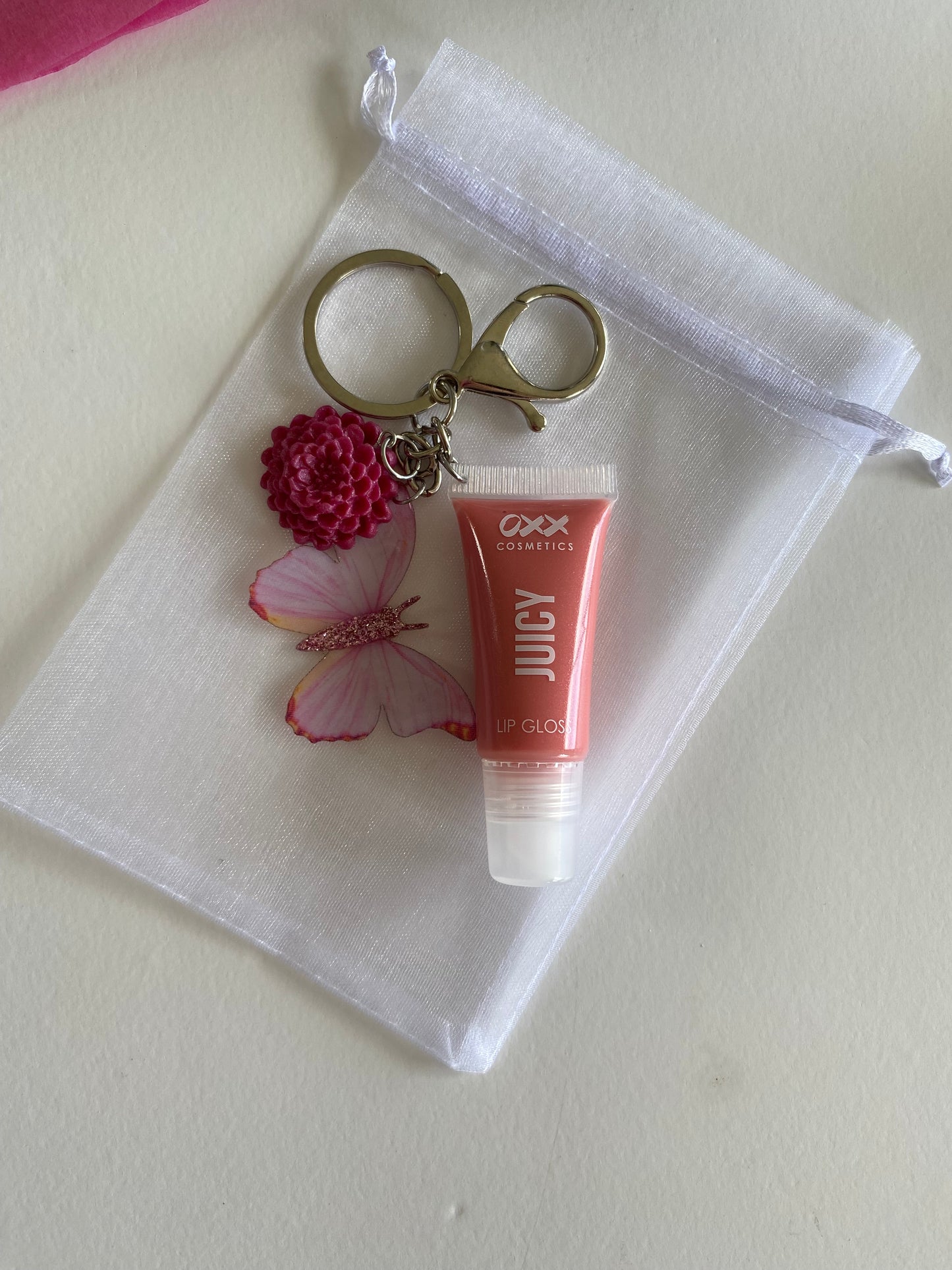 Mini lipgloss keyring