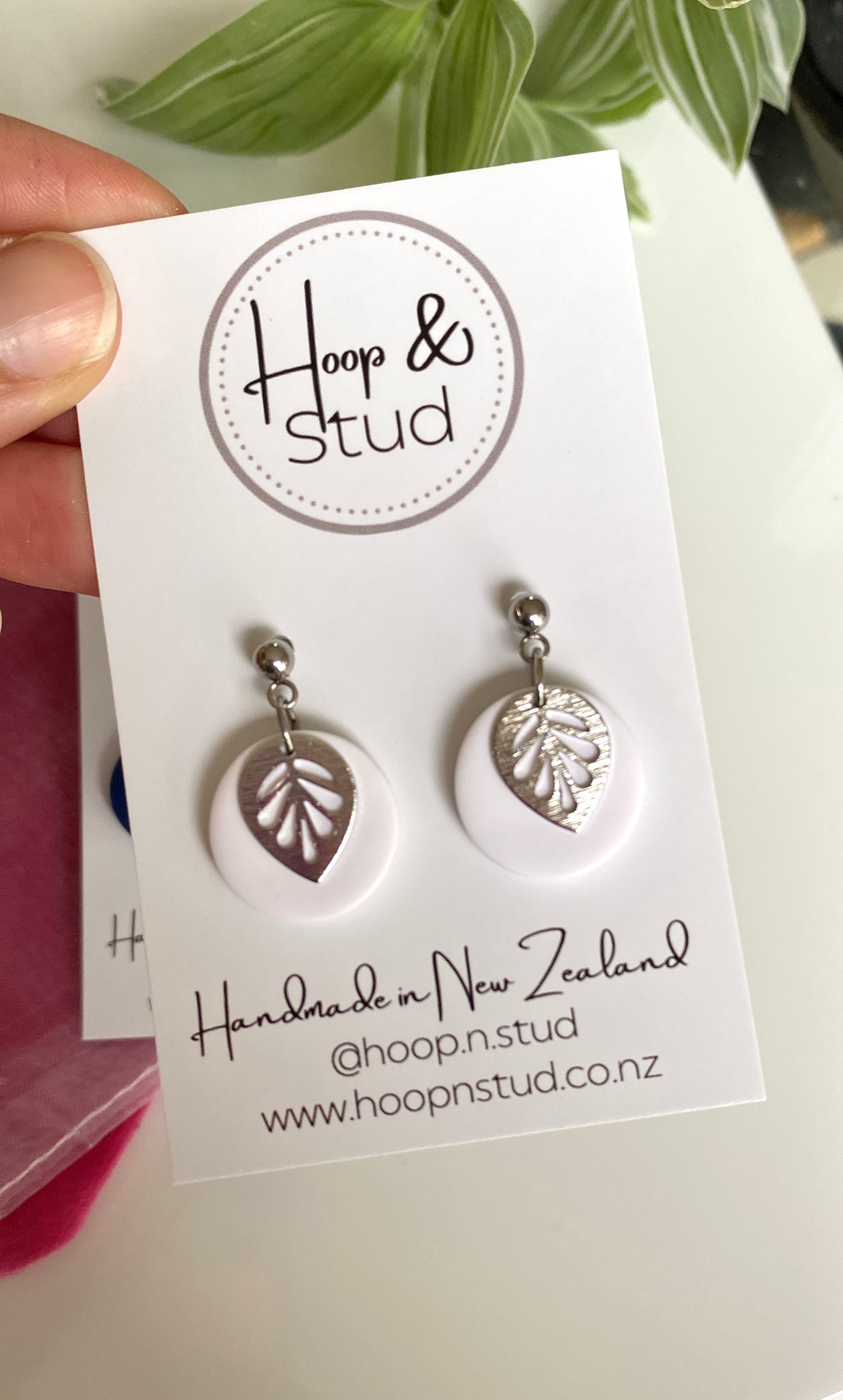 Petite leaf charm dangles