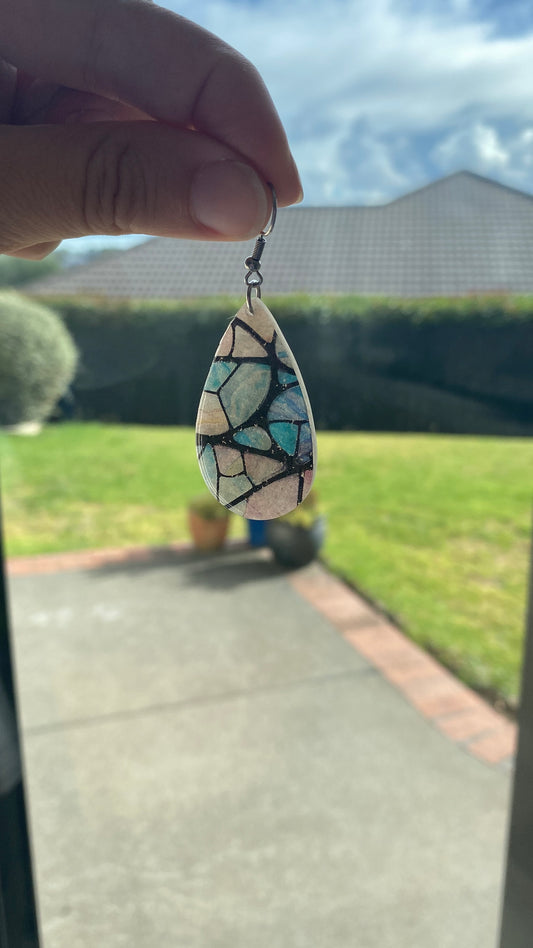 Stained glass teardrops