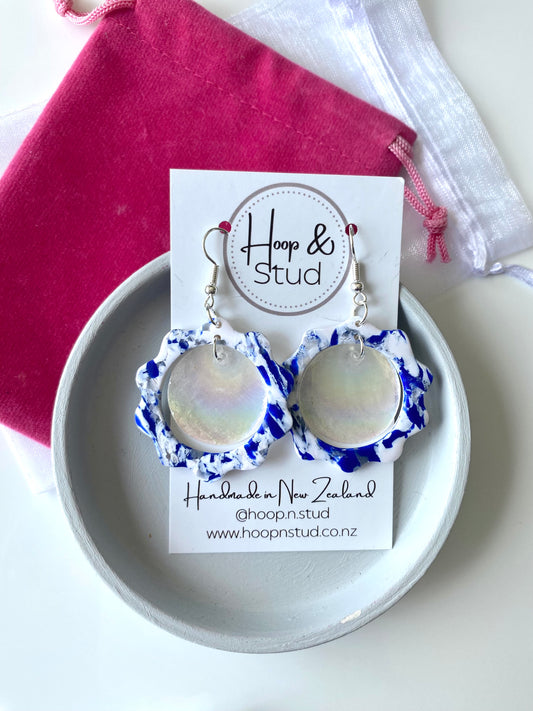 Blue stone earrings