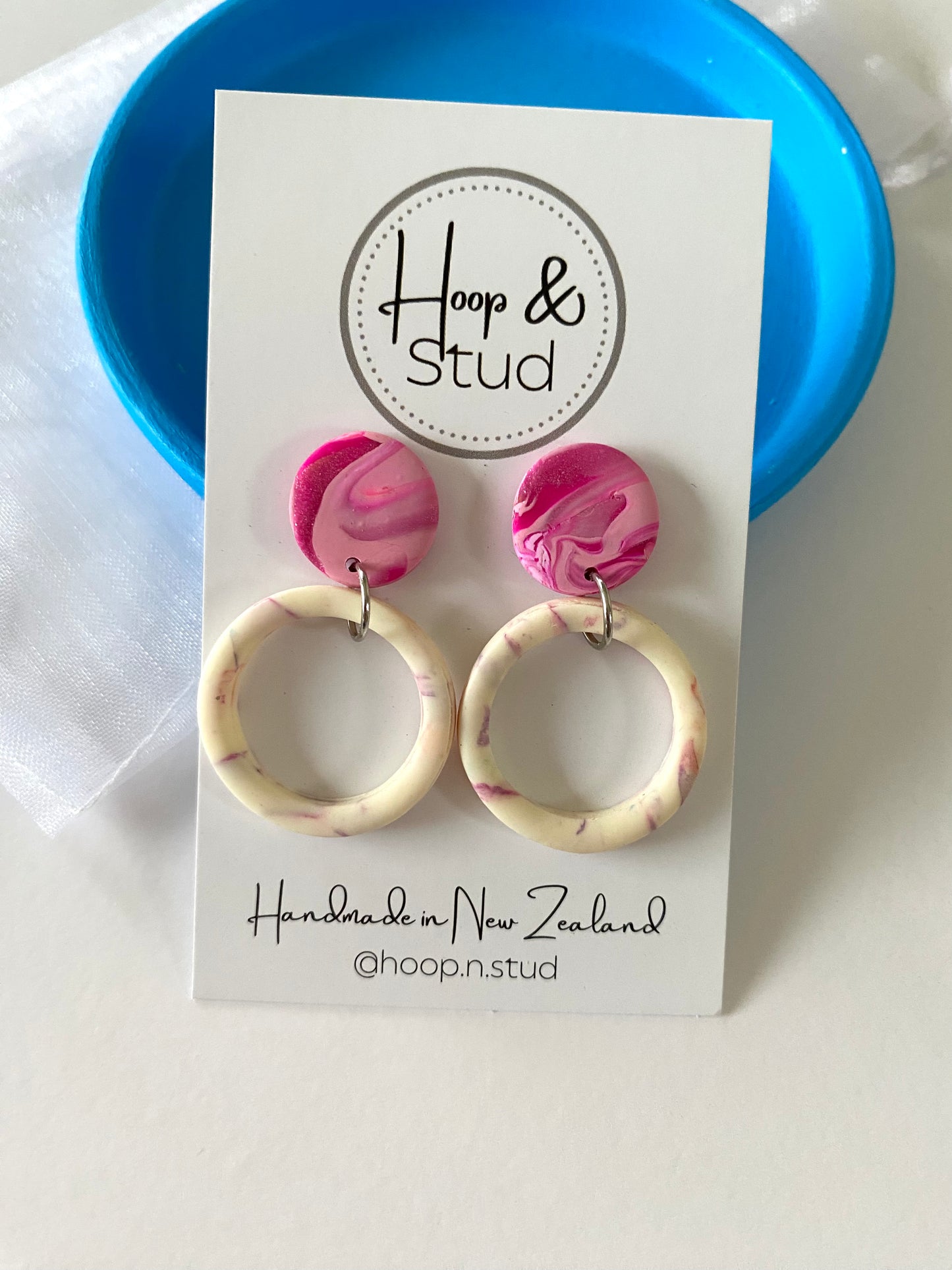 Pink mixed earrings