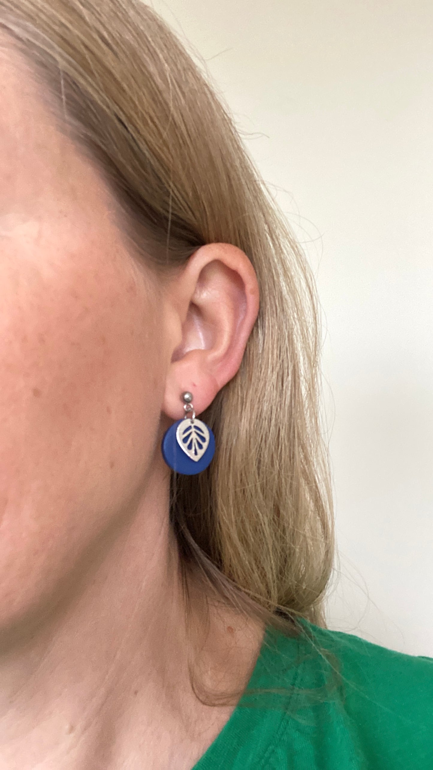 Petite leaf charm dangles
