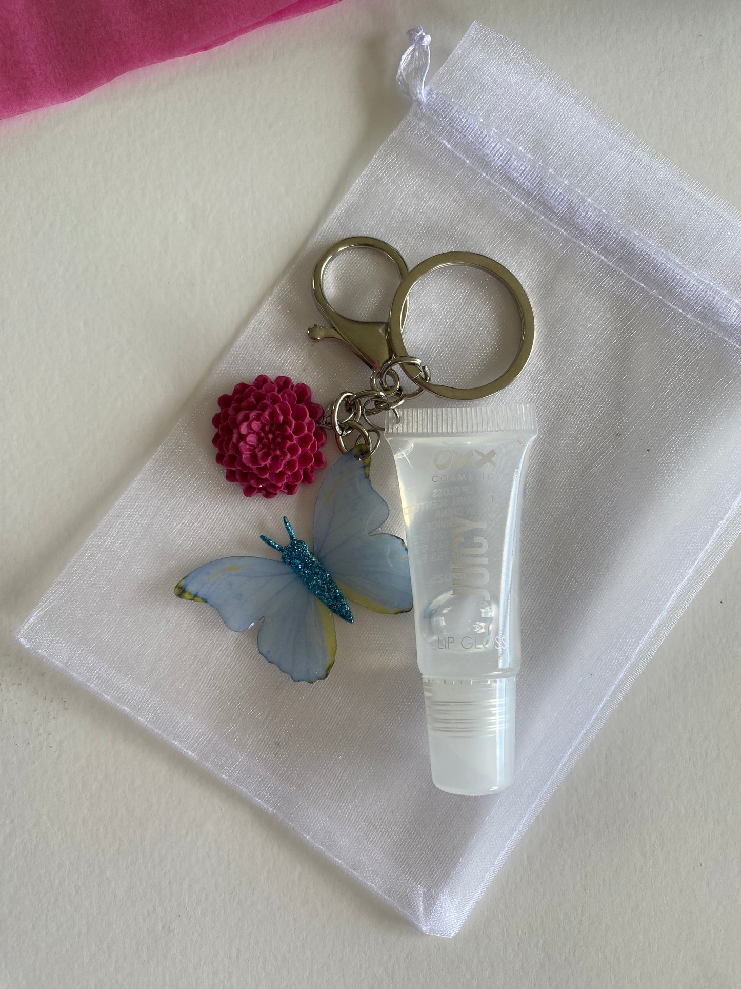 Mini lipgloss keyring