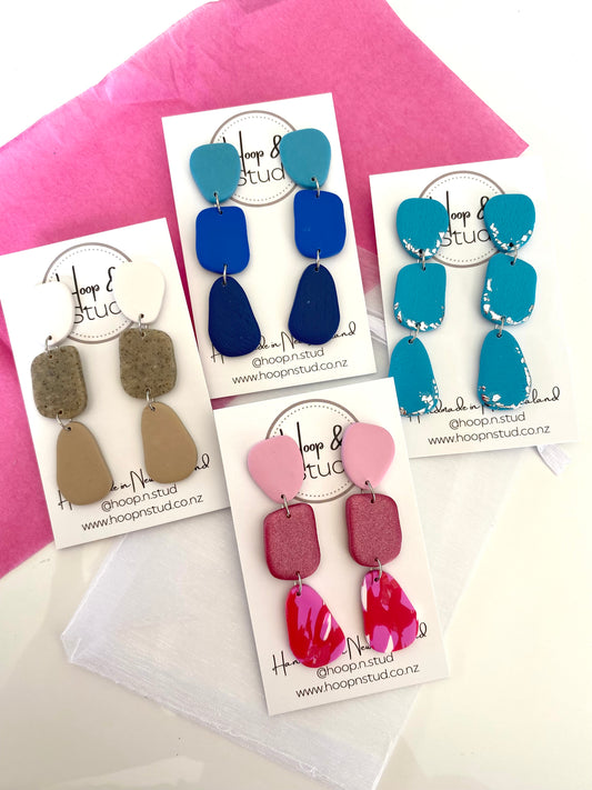 Pebble drop earrings
