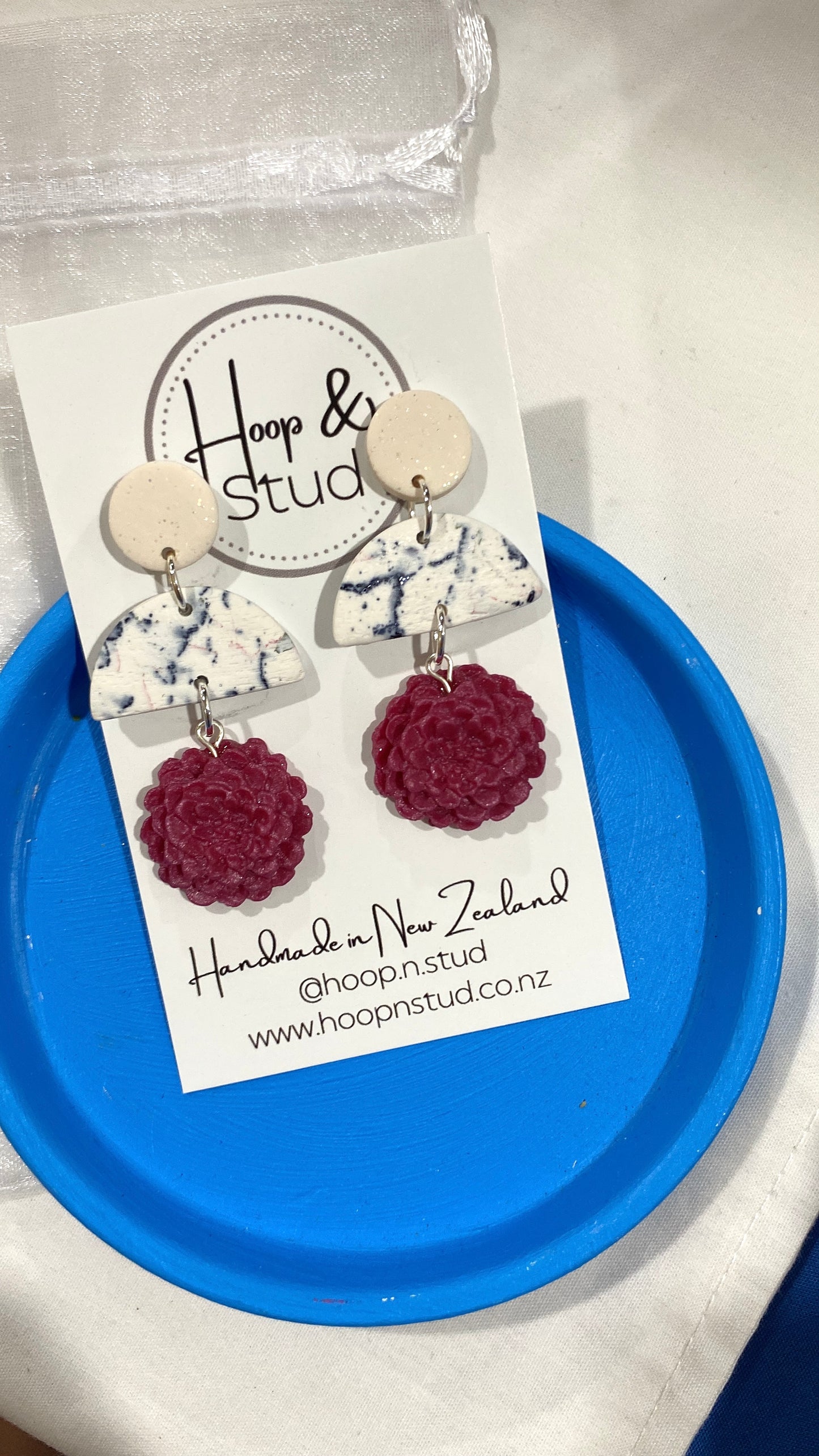 Floral drop earrings