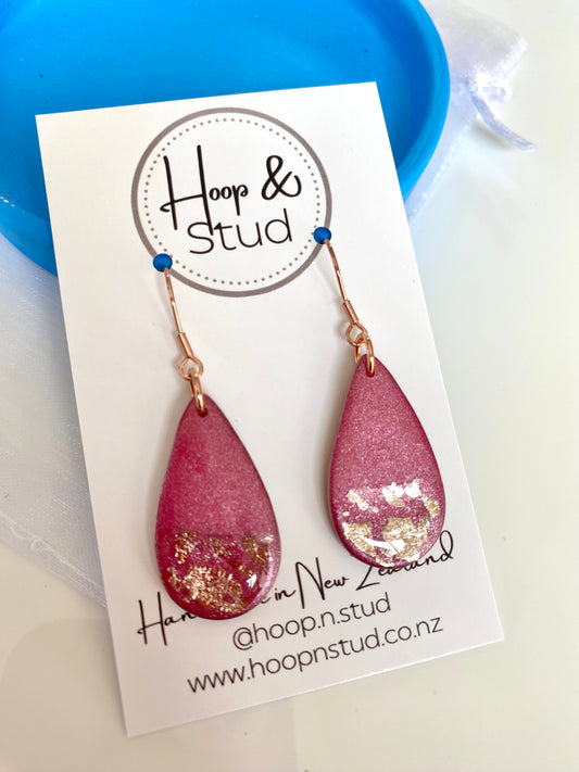Berry pearl earrings