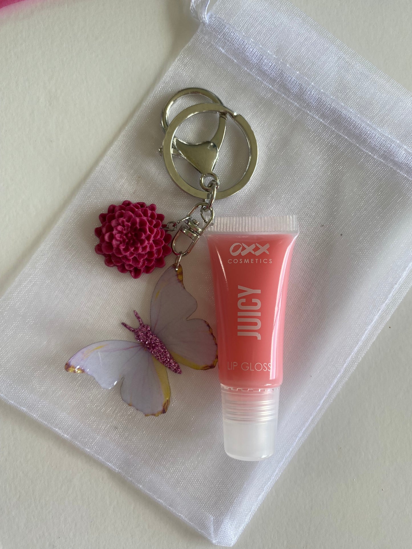 Mini lipgloss keyring
